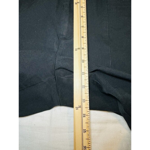 Anthropologie The Essential Slim Black Slim Crop Pants Women's Pockets 16 - Picture 8 of 9